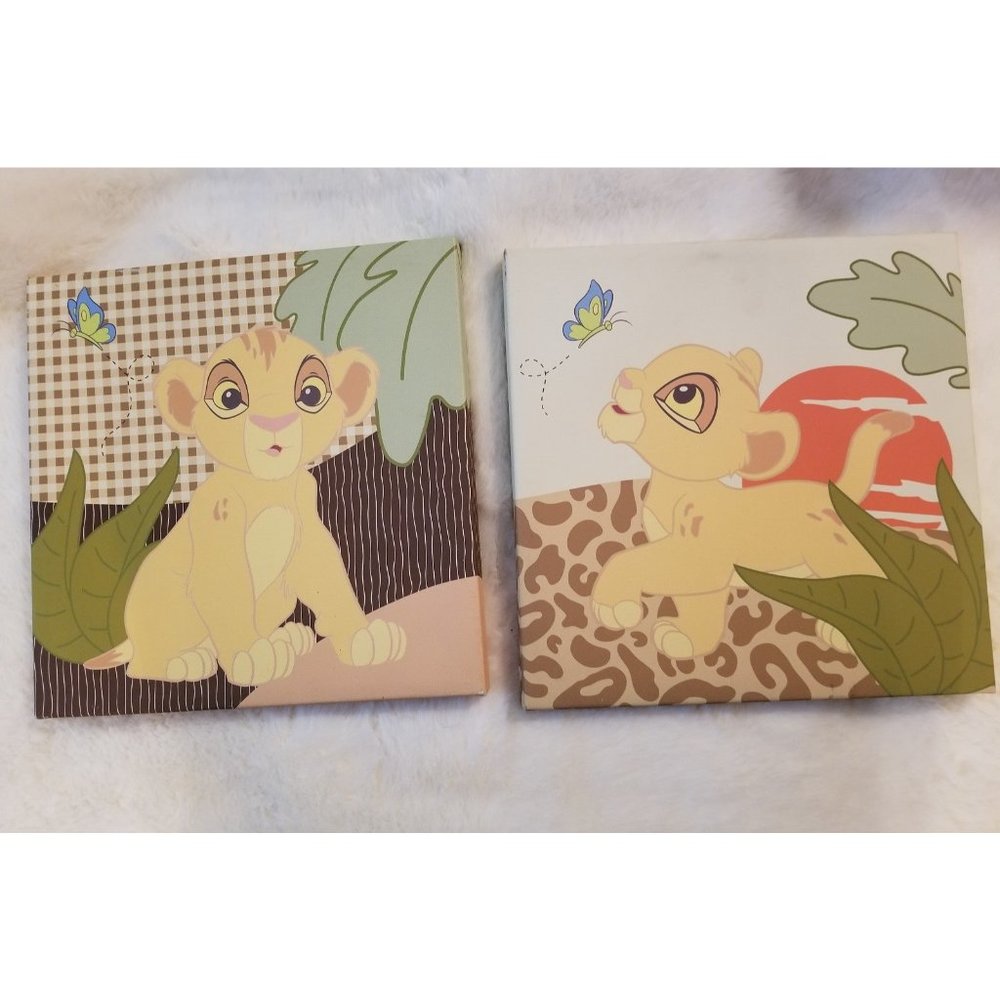 Disney Lion King Canvas Wall Art Set of 2.